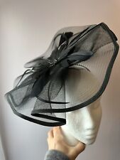 Black feathered fascinator for sale  ASHINGTON