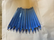 Lote 12 Candelabro Vintage AZUL Gota Prisma Cristal Ponta de Lança Tcheco 5”, usado comprar usado  Enviando para Brazil