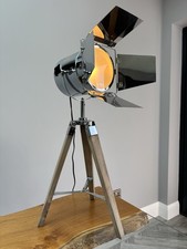wooden tripod table lamp for sale  HORNCHURCH