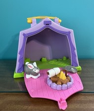 Transportador de barraca de acampamento Fisher Price Little People para armazenamento com acessórios A-49 comprar usado  Enviando para Brazil
