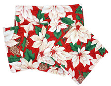 Christmas tablecloth napkins for sale  Boothbay Harbor