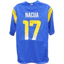 Camiseta Puka Nacua autografada Los Angeles Rams Nike Vapor azul FAN 44954 comprar usado  Enviando para Brazil