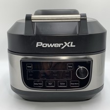 Fritadeira a ar PowerXL Grill combo Plus 6 qt 12 em 1 aço inoxidável antiaderente MCFAF6 comprar usado  Enviando para Brazil