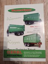 Prospekt gerbl wannenkipper gebraucht kaufen  Spraitbach