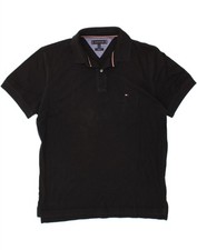 Camisa polo masculina ajuste regular média preta algodão BZ97 TOMMY Hilfiger comprar usado  Enviando para Brazil