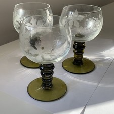 Vintage roemer etched for sale  DUNMOW