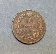 Centesimi 1867 segno usato  Grugliasco