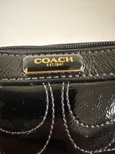 Coach black patent for sale  North Port