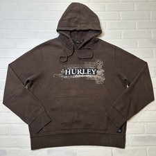 Moletom Hurley Masculino Vintage Extra Grande Marrom com Capuz Soletrar Surf Skate Desbotado Ano Novo comprar usado  Enviando para Brazil