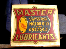 Calcomanía Master Lubricants Co. Superior 1924 aceites y grasas de motor 100 años segunda mano  Embacar hacia Mexico