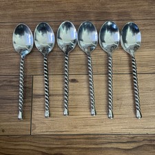 Conjunto de 6 configurações gourmet SILVER TEAR 18/8 colher de jantar de aço inoxidável 8-3/8” comprar usado  Enviando para Brazil