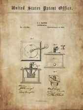 Antique coffee mill / grinder from 1876: hist. images for poster / coffee shop comprar usado  Enviando para Brazil