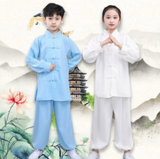 Roupa de roupa infantil unissex de linho kung fu tai chi uniforme artes marciais roupa wushu, usado comprar usado  Enviando para Brazil