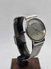 Skagen Classic 355LGSC relógio de quartzo masculino prata aço inoxidável malha (em execução), usado comprar usado  Enviando para Brazil