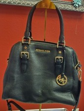 Bolsa de couro preta MK Michael Kors ombro a azulejo  comprar usado  Enviando para Brazil