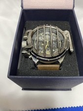 Usado, Barra transversal Invicta Vintage - Pulseira de couro / moldura SS - 52mm modelo 28133 comprar usado  Enviando para Brazil