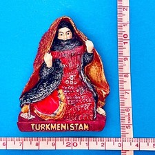 TURCOMENISTÃO/MULHER TURCOMÊNIA EM UM VESTIDO DE NOIVA/ÍMÃ DE GELADEIRA LEMBRANÇA comprar usado  Enviando para Brazil