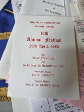 Masonic memorabilia mainly for sale  STOCKTON-ON-TEES
