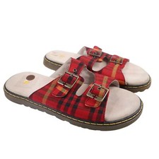 Sandálias femininas Dr. Martens Adalia 10 tartan xadrez fivela alça vermelha, usado comprar usado  Enviando para Brazil