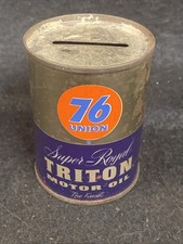 76 Union Super Royal Triton óleo de motor 4 oz banco de metal vazio comprar usado  Enviando para Brazil
