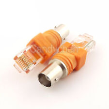 Usado, 2 peças conector adaptador acoplador BNC fêmea para RJ45 macho cano coaxial RJ45 para RF comprar usado  Enviando para Brazil