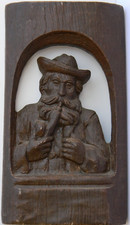 Madeira prensada, escultura/escultura/placa, HOMEM com TUBO comprar usado  Enviando para Brazil