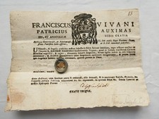 Antico certificato reliquiario usato  Italia