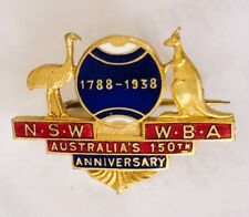 Usado, Broche emblema taco de boliche NSWWBA 1938 Austrália 150º aniversário raro (L2) comprar usado  Enviando para Brazil