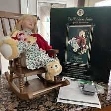 Usado, Natal Int. Cadeira de balanço animada de luxo Heirloom esperando Papai Noel 18" comprar usado  Enviando para Brazil