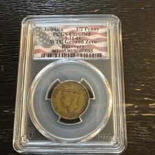 Jamaica 1945 1/2 centavo certificado PCGS. 9-11-01 Twin Towers WTC Ground Zero Recovery comprar usado  Enviando para Brazil