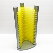 Antigo 1990 Y2K Futurista Translúcido Amarelo Prata CD Torre Rack Armazenamento de Mídia comprar usado  Enviando para Brazil