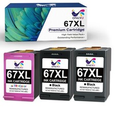 Cartucho de tinta 3x 67XL cor preta para HP Deskjet 1255 2722 2732 2752 2755 4140  comprar usado  Enviando para Brazil