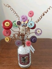 Handmade button flowers for sale  SANDOWN