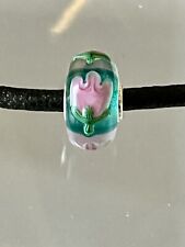 Trollbeads pink tulip for sale  Shipping to Ireland