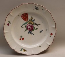 Ludwigsburger Porzellanmanufaktur Teller Blumendekor Papageientulpe 18Jhdt P14b comprar usado  Enviando para Brazil