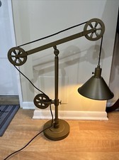 Usado, Abajur de mesa de latão Descartes com sistema de polia 29” funcionando! comprar usado  Enviando para Brazil