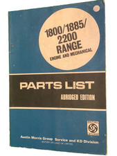 Parts list book for sale Parts list book for sale  SUTTON-IN-ASHFIELD