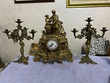 candelabri orologio ottone usato  Torre del Greco