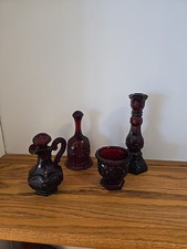 Avon 1876 Cape Cod vermelho rubi 'conjunto de cozinha' 4 peças comprar usado  Enviando para Brazil