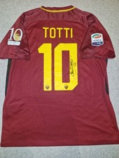 Camiseta Roma 2016/17 local firmada por el héroe del club Francesco Totti PRUEBA FOTOGRÁFICA segunda mano  Embacar hacia Mexico