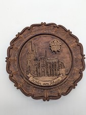 Bandeja de prato de lembrança vintage Alemanha 3D madeira prensada Köln am Rhein parede suspensa comprar usado  Enviando para Brazil