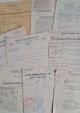 Potteries billheads invoices for sale  MARKET HARBOROUGH