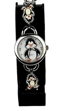 Relógio feminino Accutime pinguins tom prata mostrador pinguim e pulseira - nova bateria comprar usado  Enviando para Brazil