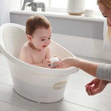 Banho de bebê recém-nascido Shnuggle | Suporte embutido colisão e encosto macio - Branco comprar usado  Enviando para Brazil