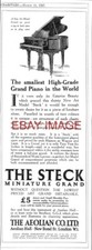 1927 advert steck for sale  SIDCUP