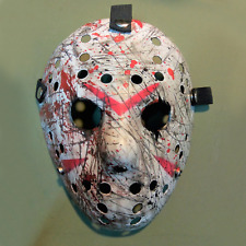 JASON VORHEES MÁSCARA DE HÓQUEI PERSONALIZADA HALLOWEEN PVC COSPLAY DISFRAZ RÍMEL ARTE ADEREÇO comprar usado  Enviando para Brazil