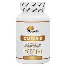 Cápsulas gelatinosas ômega-3 – 330mg EPA, 220mg DHA + D3, K2, E – Suporte cardíaco – Sowelo comprar usado  Enviando para Brazil