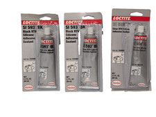Lote de 3: Selladores adhesivos transparentes y negros de silicona Henkel Loctite 2,7 oz RTV segunda mano  Embacar hacia Mexico