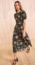 Vestido midi manga abullonada Ulla Johnson Ines $690 talla 6 segunda mano  Embacar hacia Mexico