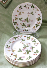Conjunto de 6 pratos de salada de sobremesa Wedgwood Wild morango pote preto 20,5 cm comprar usado  Enviando para Brazil